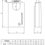 Candado MUL-T-LOCK Serie G-47P