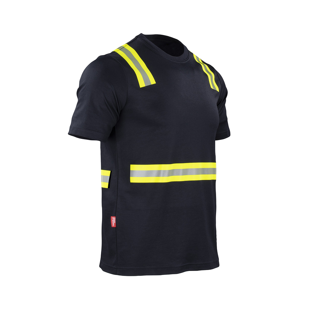 Polera Hibrida Dual HI-VIS Cinta Dia y Noche Manga Corta