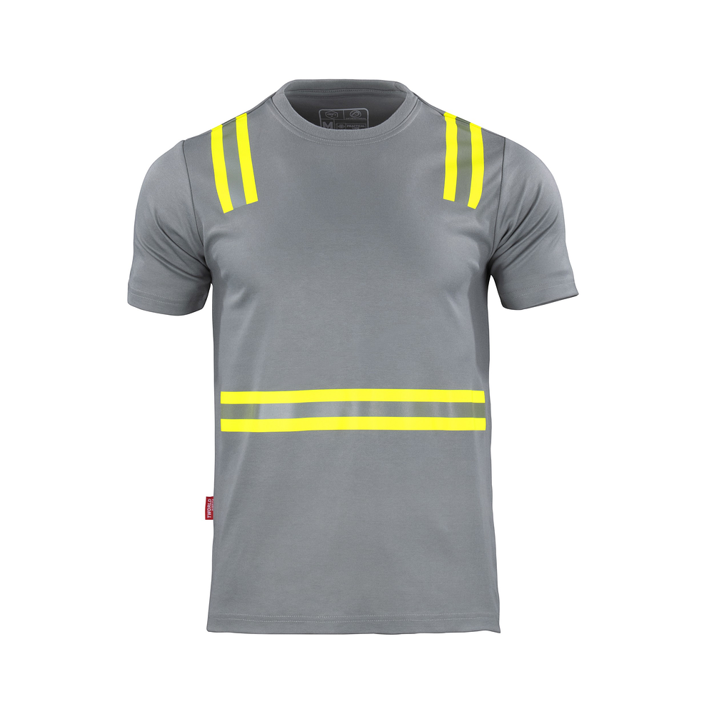 Polera Hibrida Dual HI-VIS Cinta Dia y Noche Manga Corta