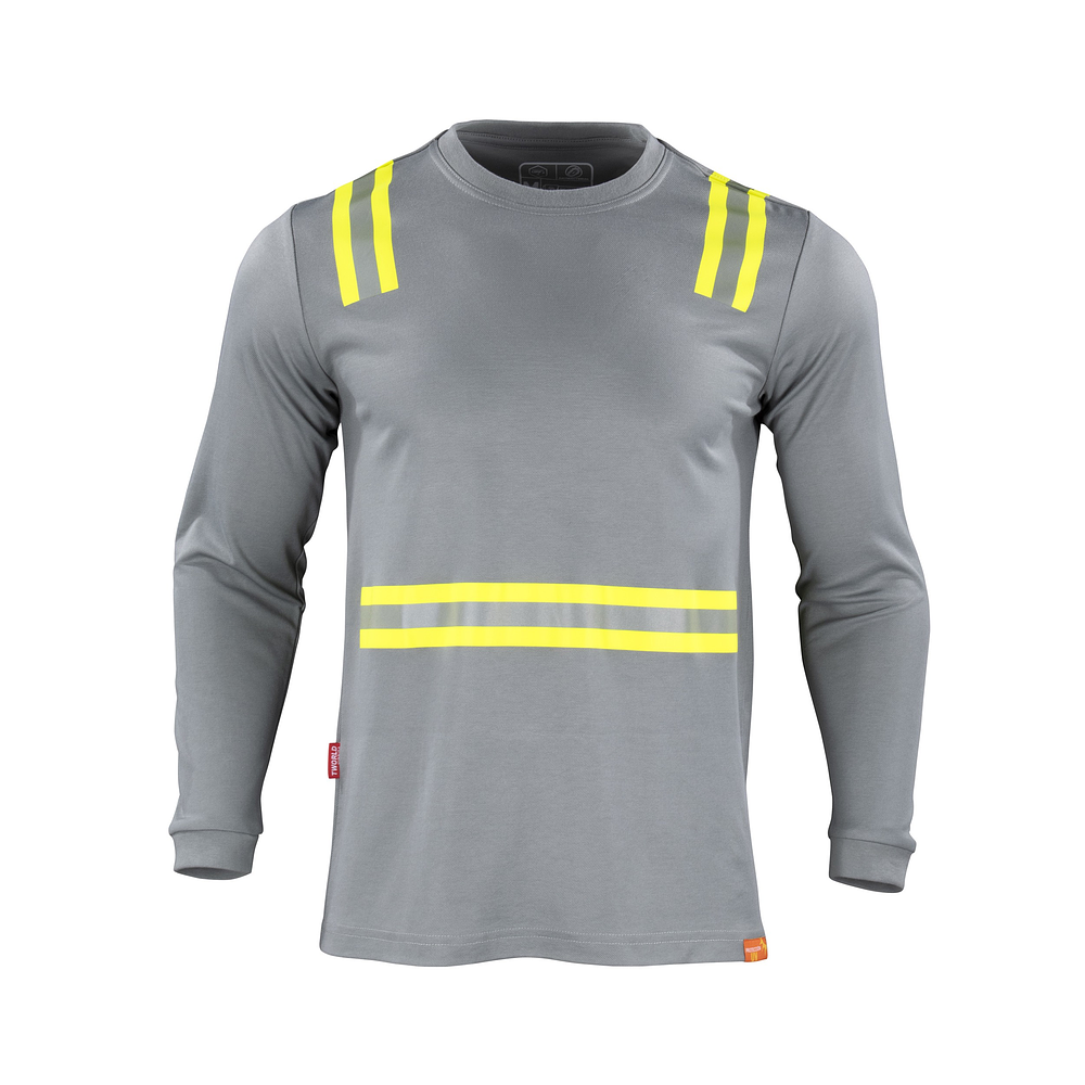 Polera Hibrida Dual HI-VIS Cinta Dia y Noche Manga Larga