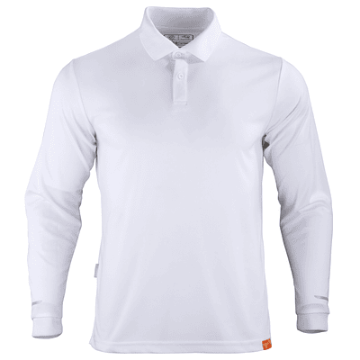 Polera Polo Work Dry Hombre Manga Larga Colores UV - BLANCO