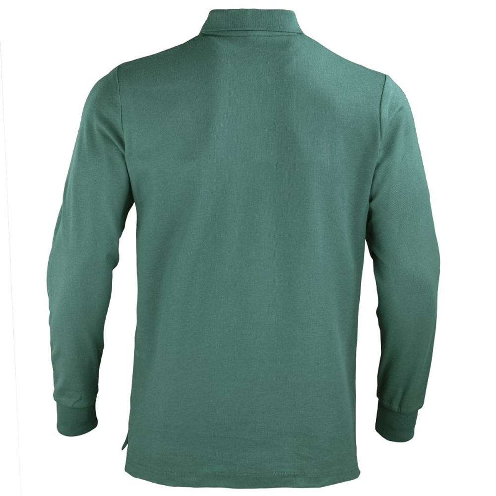 Polera Polo Pique Manga Larga Hombre Super Premium 80/20 UV