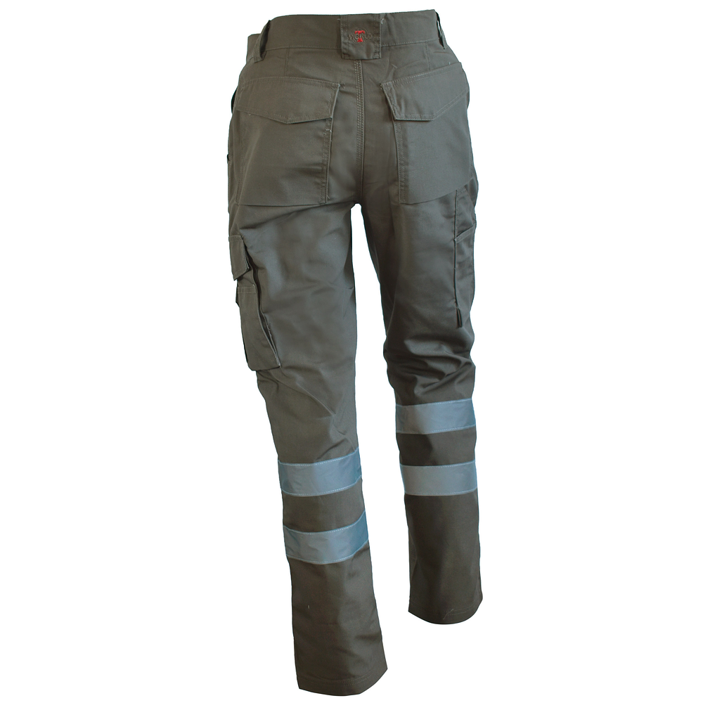 Pantalón Cargo Alerce Canvas Con Cinta Reflectante 80/20 Pol/Alg Colores