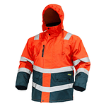 Parka Térmica Alta Visibilidad Impermeable Clase 3 Roja / Salmon / Amarilla