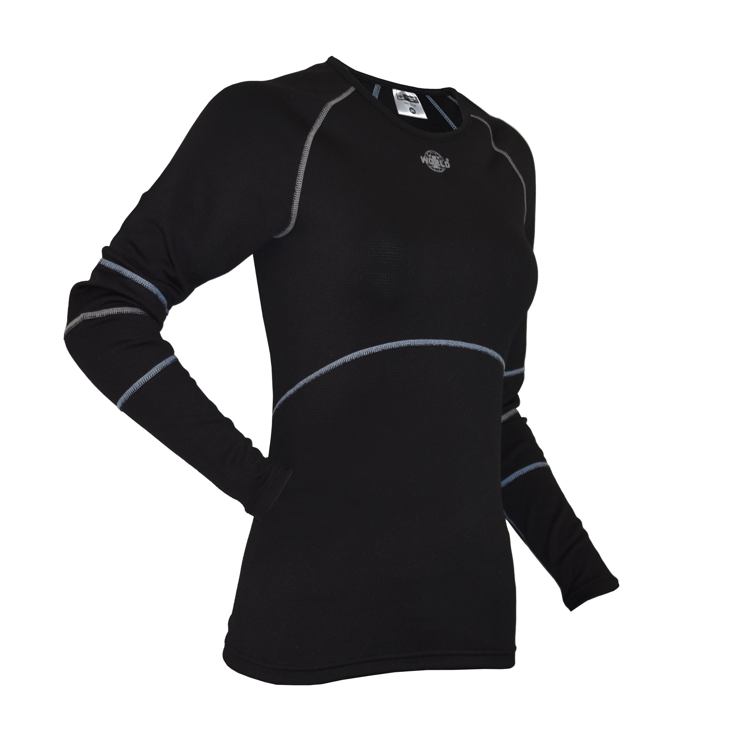 Camiseta Negra De Doble Capa Black Premium By EMP Para Mujer - Estampado De Guitarras, 95% Viscosa, 5% Elastán