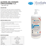 Alcohol Gel Ecosafe con Glicerina 1 Lt.