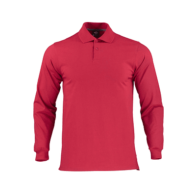 Polera Polo Dryfresh Manga Larga Hombre UV  - ROJO