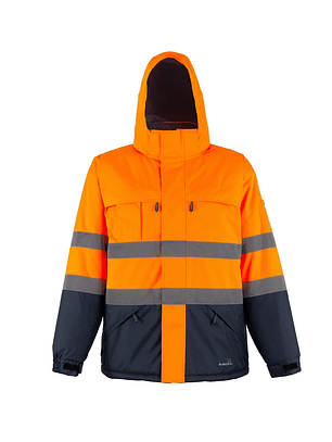 Parka Bicolor Nebraska Siberia Impermeable Certificada Salmon / Amarilla ISP