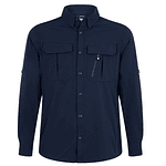 Camisa Abelia Outwork Hombre Beige / Azul UV 