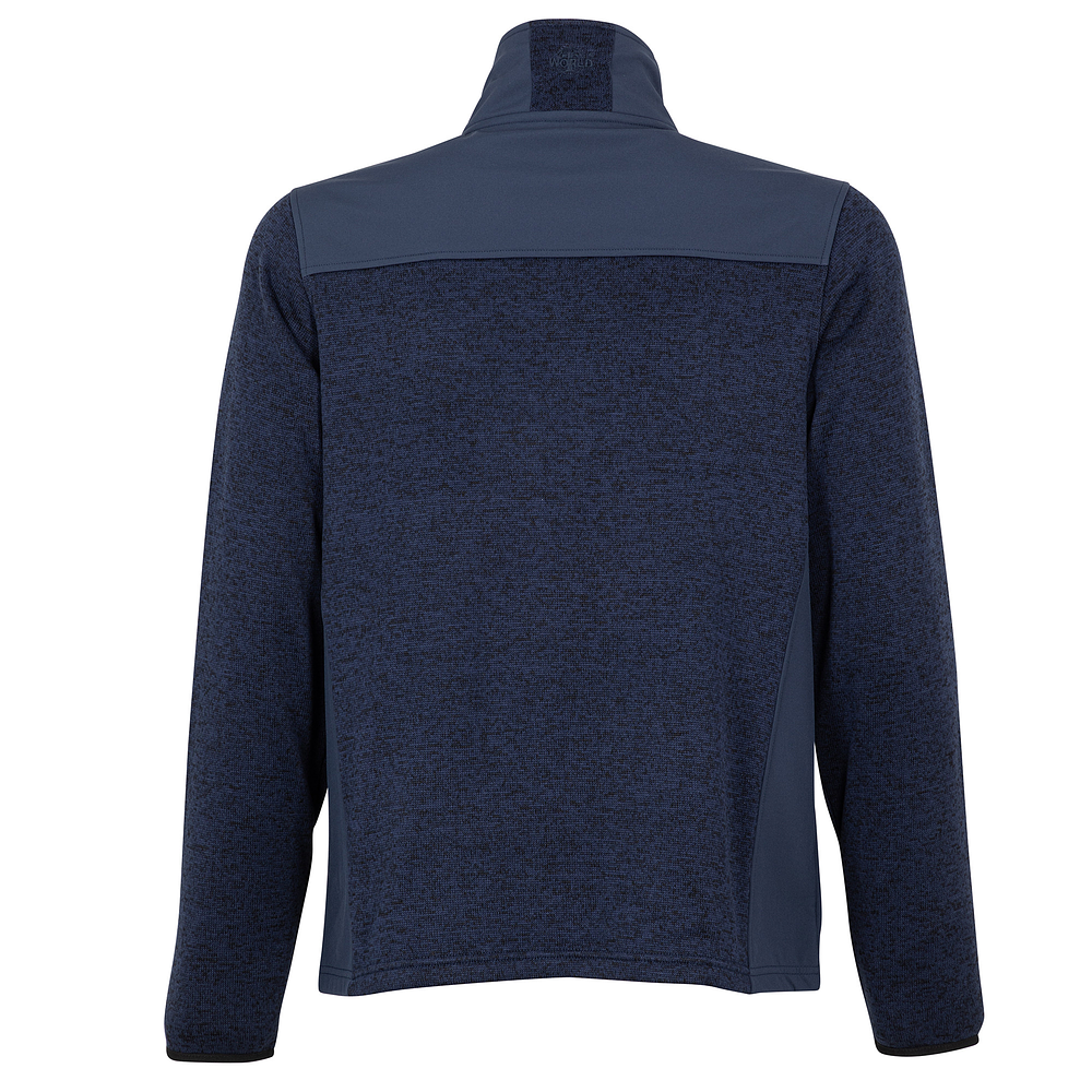 Chaqueta Executive Knit Fleece Hombre Negra / Azul