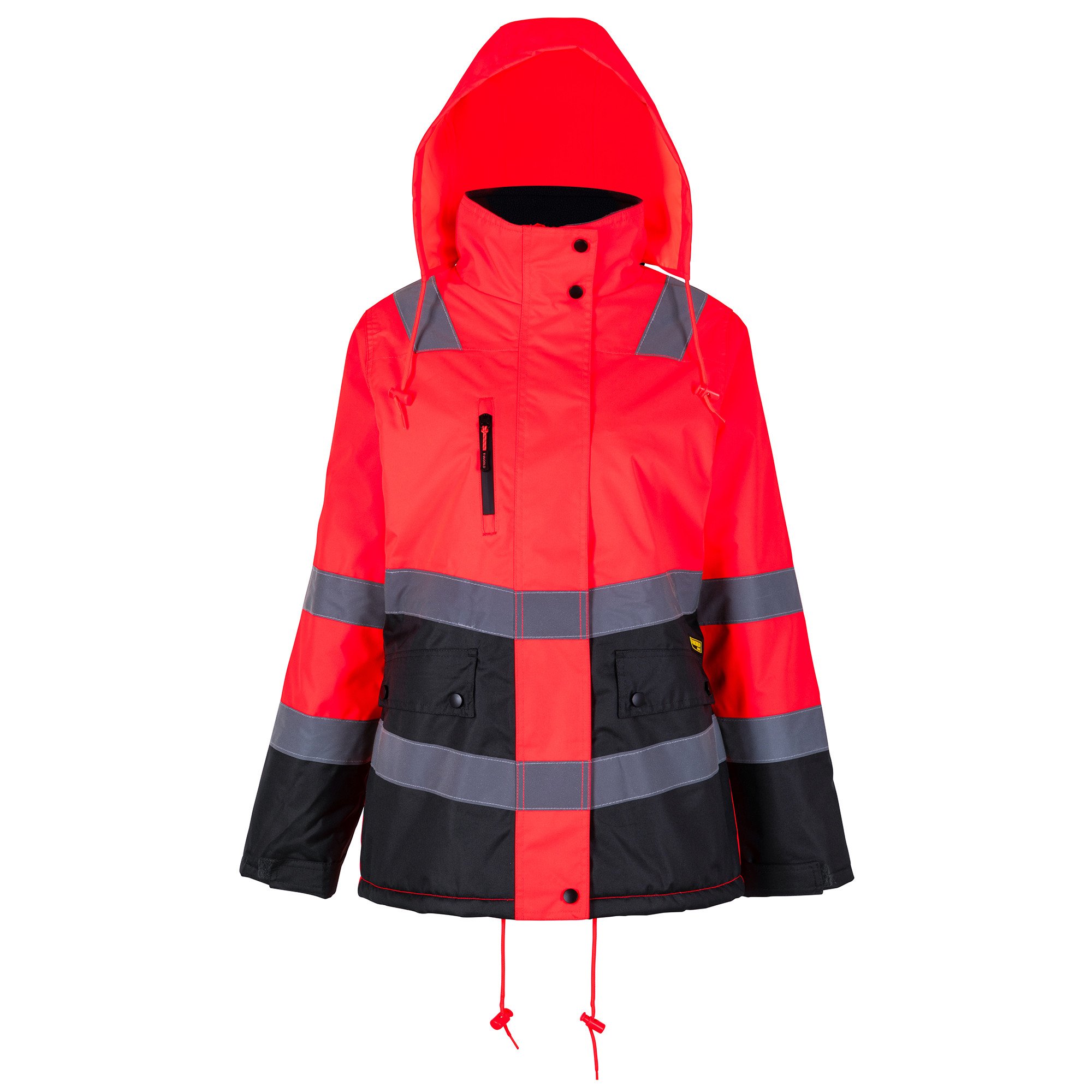 Parka Térmica Alta Visibilidad Impermeable Mujer Clase Roj