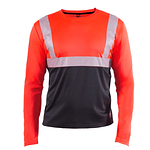 Polera Reflectiva HW Fluor HI-FLEX QuickDry UV Manga Larga Roja / Amarilla