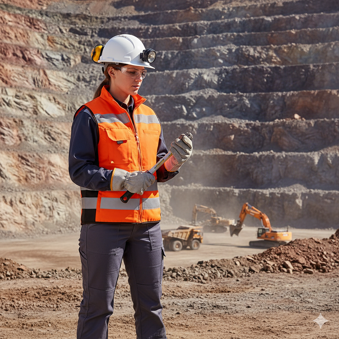 Chaleco Geologo Activex Canvas Naranjo Mujer Reflectante 360° 7