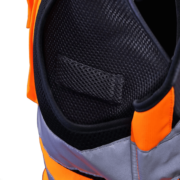 Chaleco Geologo Mujer Miner Profesional Naranjo 3M Scotchlite  9