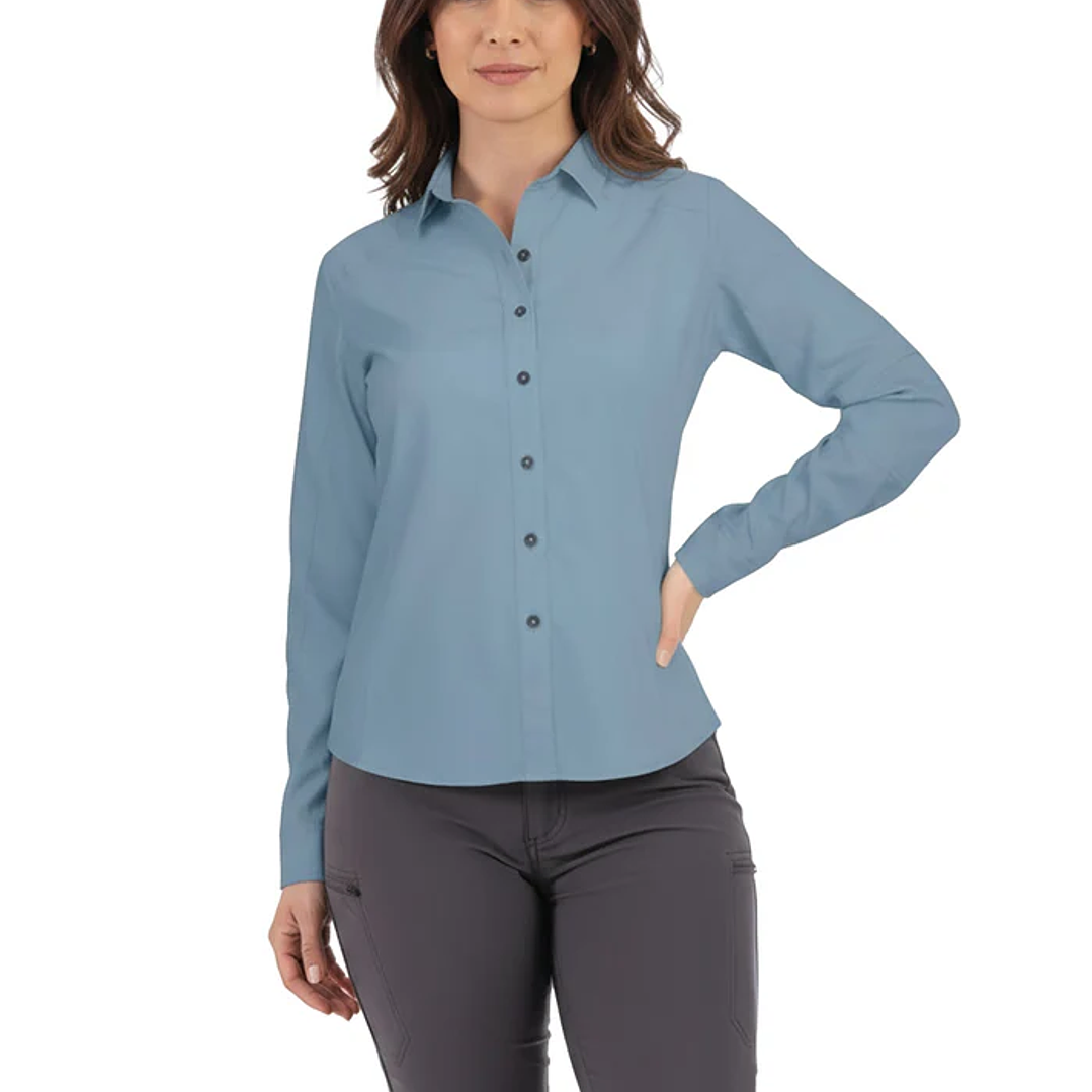 Blusa Carajás Con Cuello Técnica Antiácida Mujer Oxwear UPF Colores 1