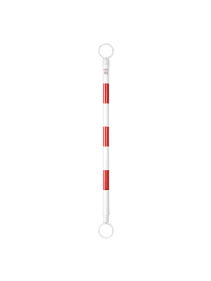 Barra Conectora Vial PVC Conos RESISTOR 1,3/2,2 mts. Blanco-Rojo.
