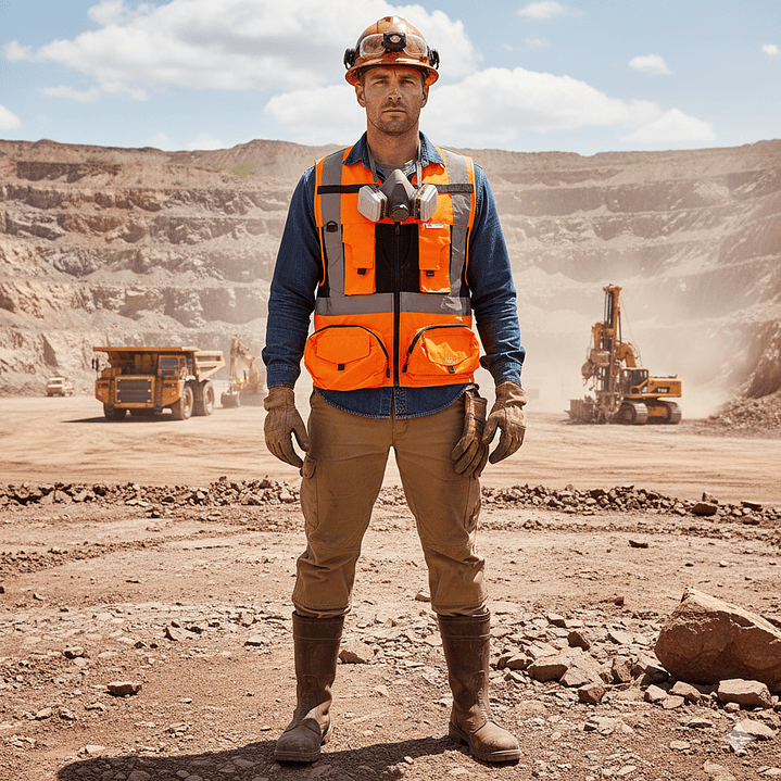 Chaleco Geólogo Ingeniero Geoplus 2 Hombre Azul / Salmon / Amarilla / Rojo 12