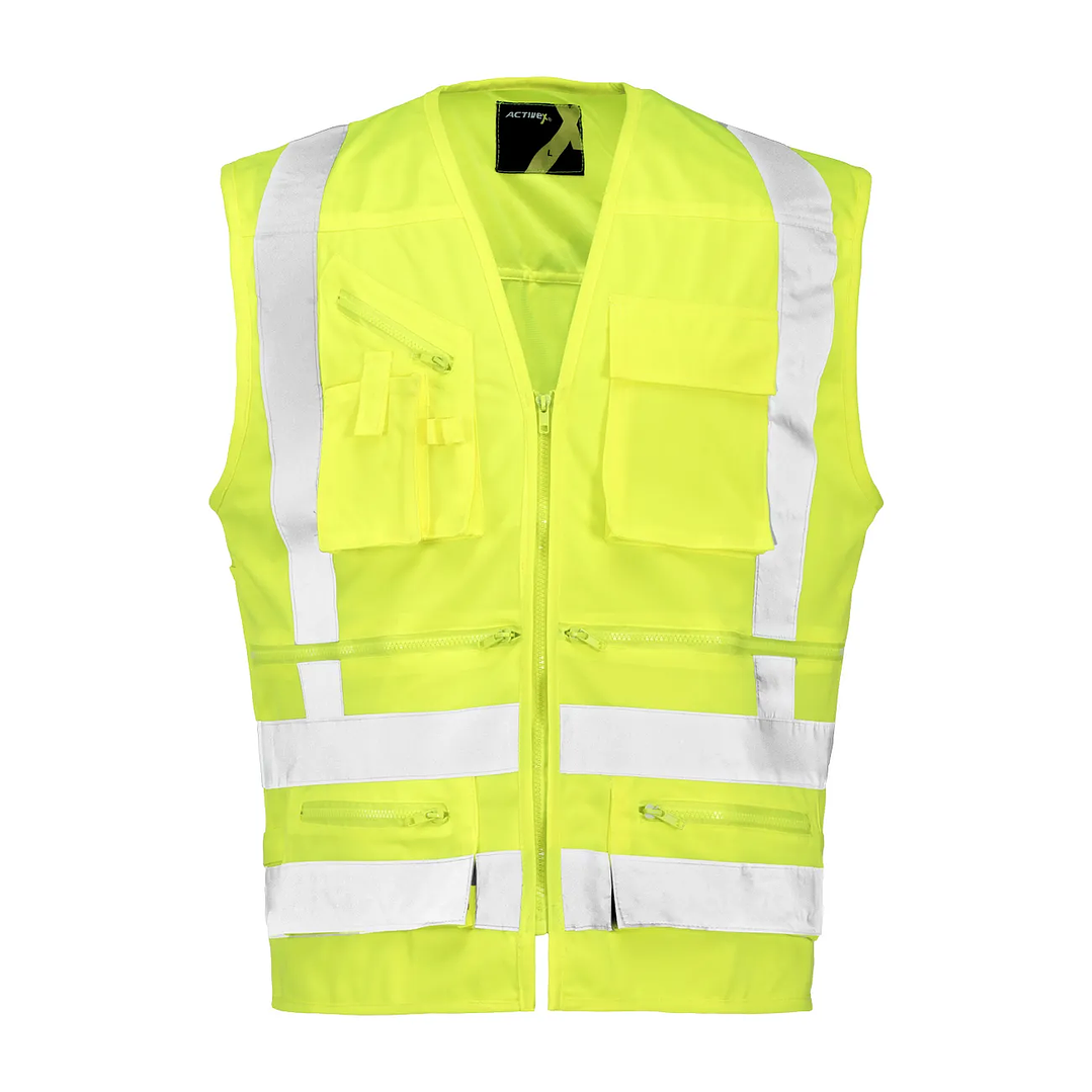 Chaleco Geólogo Cinta 360° Verde / Salmón Fluor Activex ISP 5