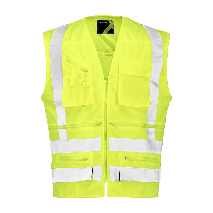 Chaleco Geólogo Cinta 360° Verde / Salmón Fluor Activex ISP 5