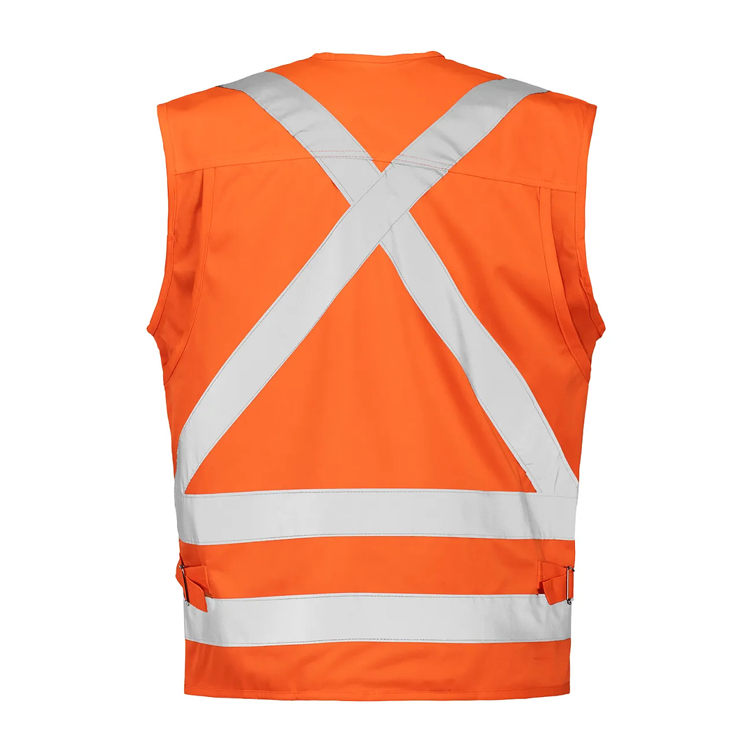 Chaleco Geólogo Cinta 360° Verde / Salmón Fluor Activex ISP 4