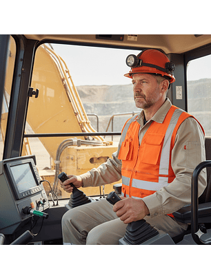 Chaleco Geólogo Canvas 360° Naranjo