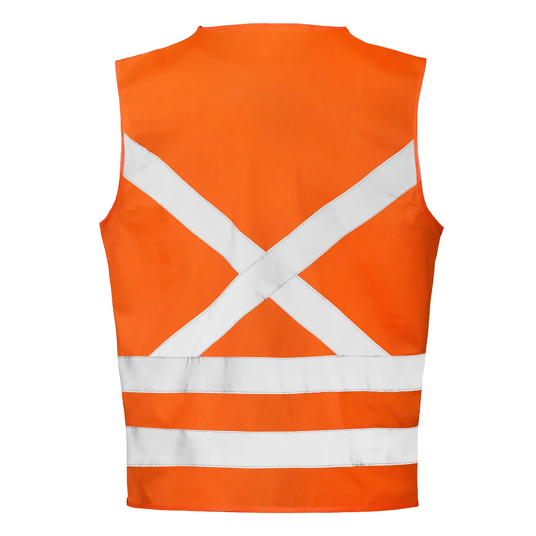 Chaleco Activex Naranjo 4 Bolsillos Alta Visibilidad  3