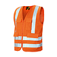 Chaleco Activex Naranjo 4 Bolsillos Alta Visibilidad  - Miniatura 4