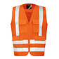 Chaleco Activex Naranjo 4 Bolsillos Alta Visibilidad  - Miniatura 1