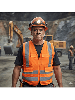 Chaleco Activex Naranjo 4 Bolsillos Alta Visibilidad 