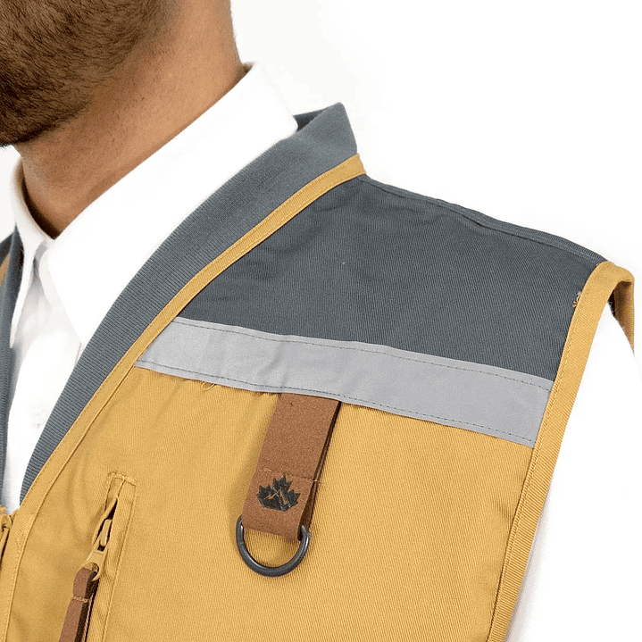 Chaleco Geólogo Gabardina Quebec Azul / Camel 9