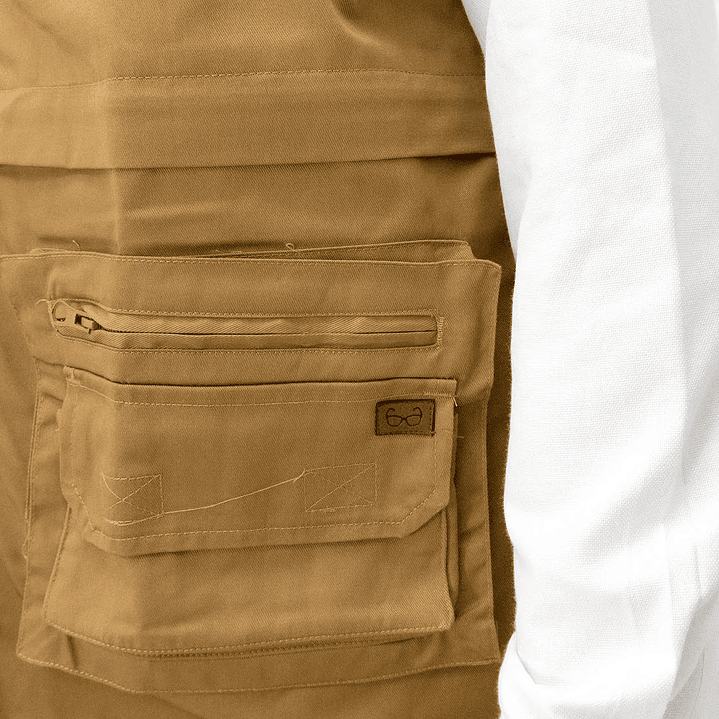 Chaleco Geólogo Gabardina Quebec Azul / Camel 10