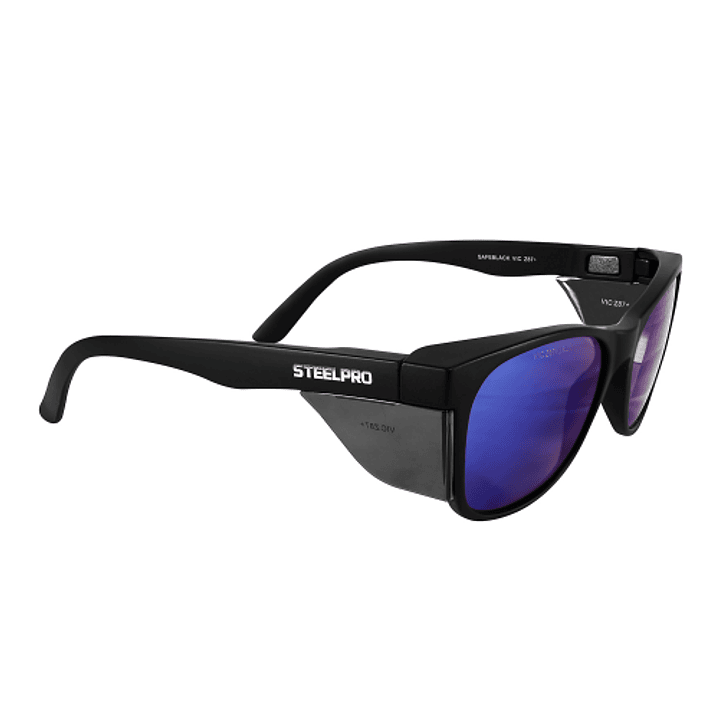 Lente de Seguridad Safeblack Gris Revo Azul Desmontable Steelpro UV ISP 7