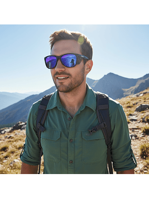 Lente de Seguridad Safeblack Gris Revo Azul Desmontable Steelpro UV ISP