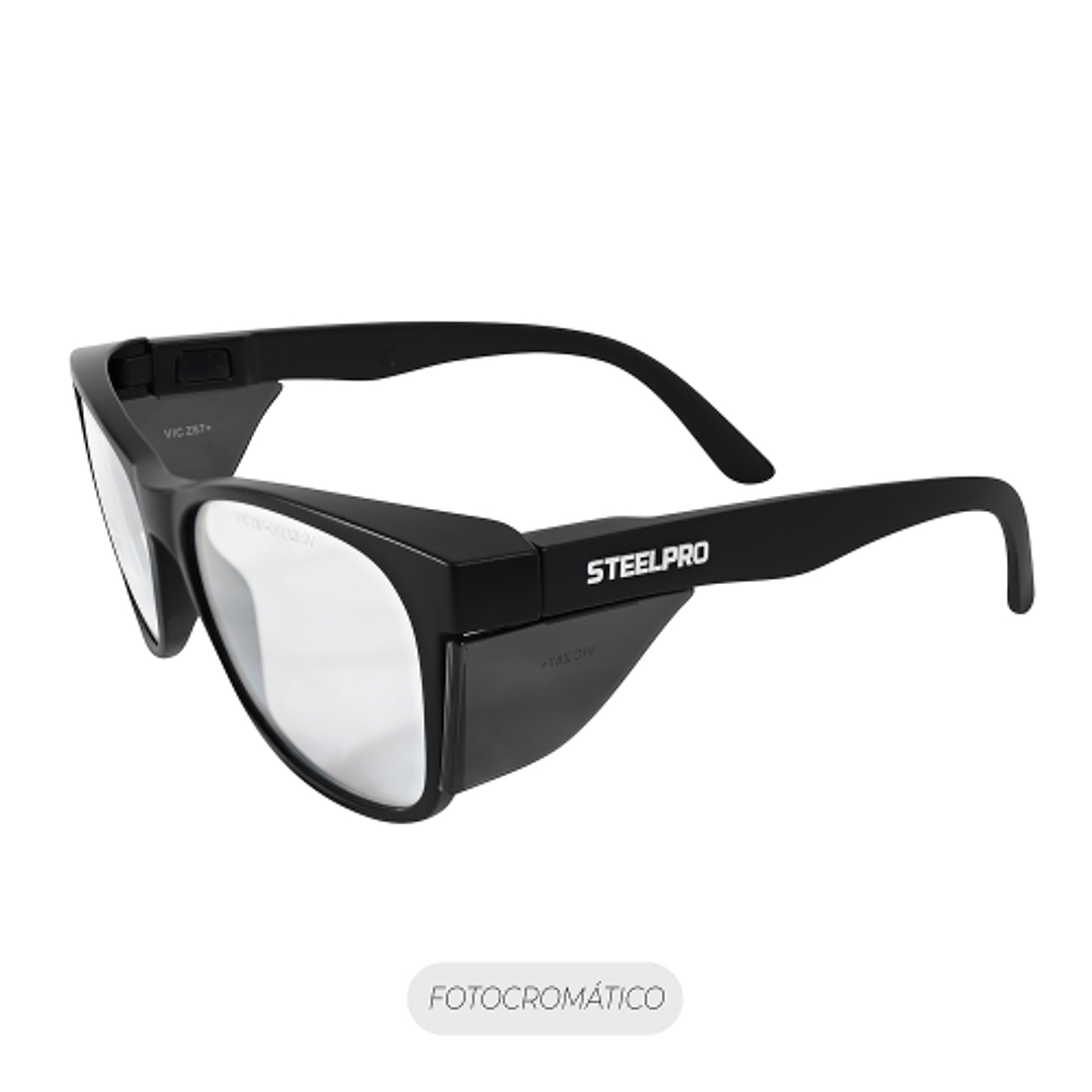 Lente Fotocromático Safeblack Steelpro UV Desmontable Dia y Noche 1