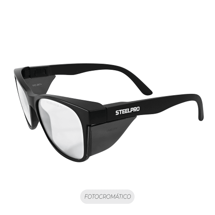 Lente Fotocromático Safeblack Steelpro UV Desmontable Dia y Noche 1