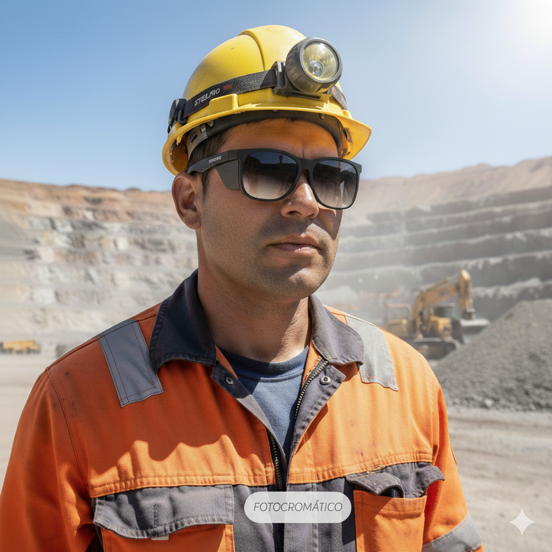 Lente Fotocromático Safeblack Steelpro UV Desmontable Dia y Noche 2