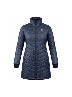 Parka Larga HW Aurora Mujer Negro / Azul Sorona