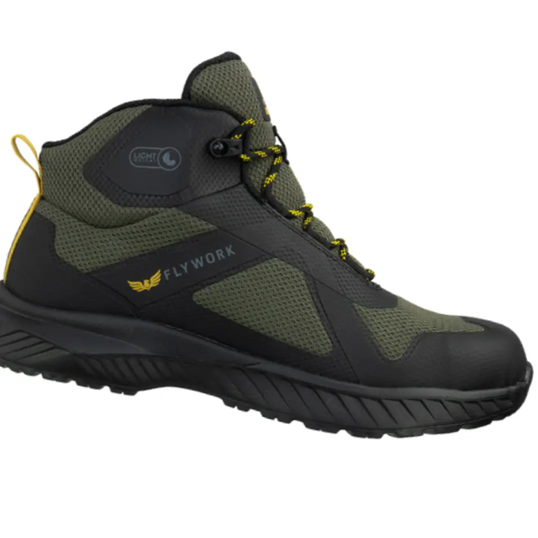 Botín Zapatilla Edelbrock Fly Work 2 Ultraligero DK Green Black 1