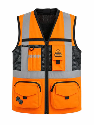 Chaleco Geólogo Peregrin N1 Phoenix Hombre Salmon HI VIS Premium