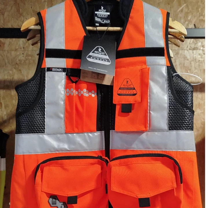Chaleco Geólogo Peregrin N1 Phoenix Hombre Salmon HI VIS Premium 5