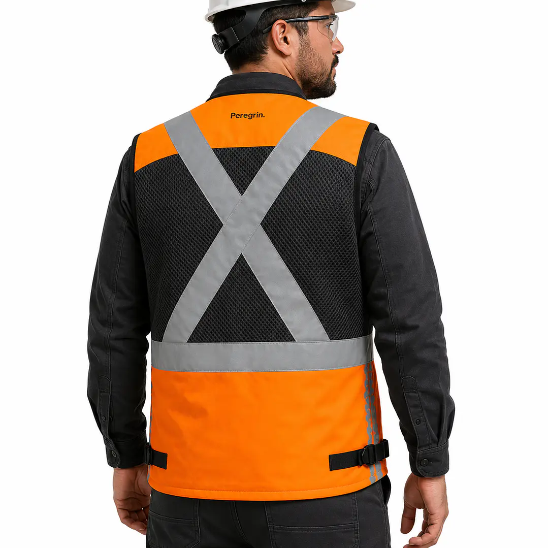 Chaleco Geólogo Peregrin N1 Phoenix Hombre Salmon HI VIS Premium 4