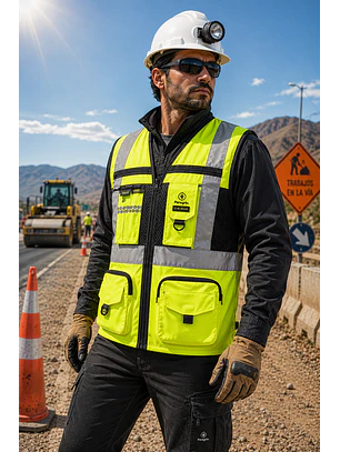 Chaleco Geólogo Peregrin N1 Phoenix Hombre AMarillo HI VIS Premium