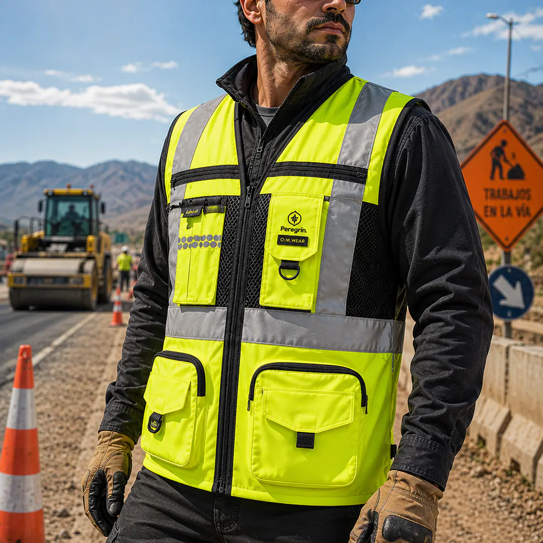 Chaleco Geólogo Peregrin N1 Phoenix Hombre AMarillo HI VIS Premium 2