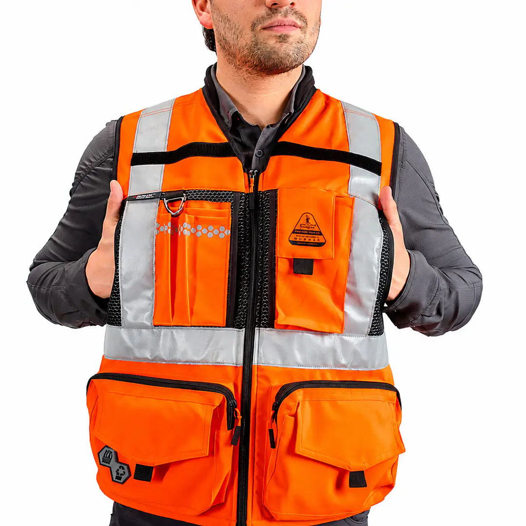 Chaleco Geólogo Peregrin N1 Phoenix Hombre Salmon HI VIS Premium 1