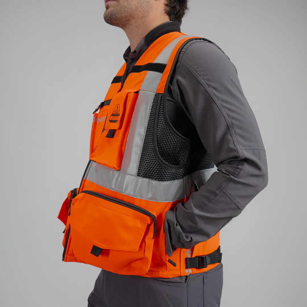 Chaleco Geólogo Peregrin N1 Phoenix Hombre Salmon HI VIS Premium 8