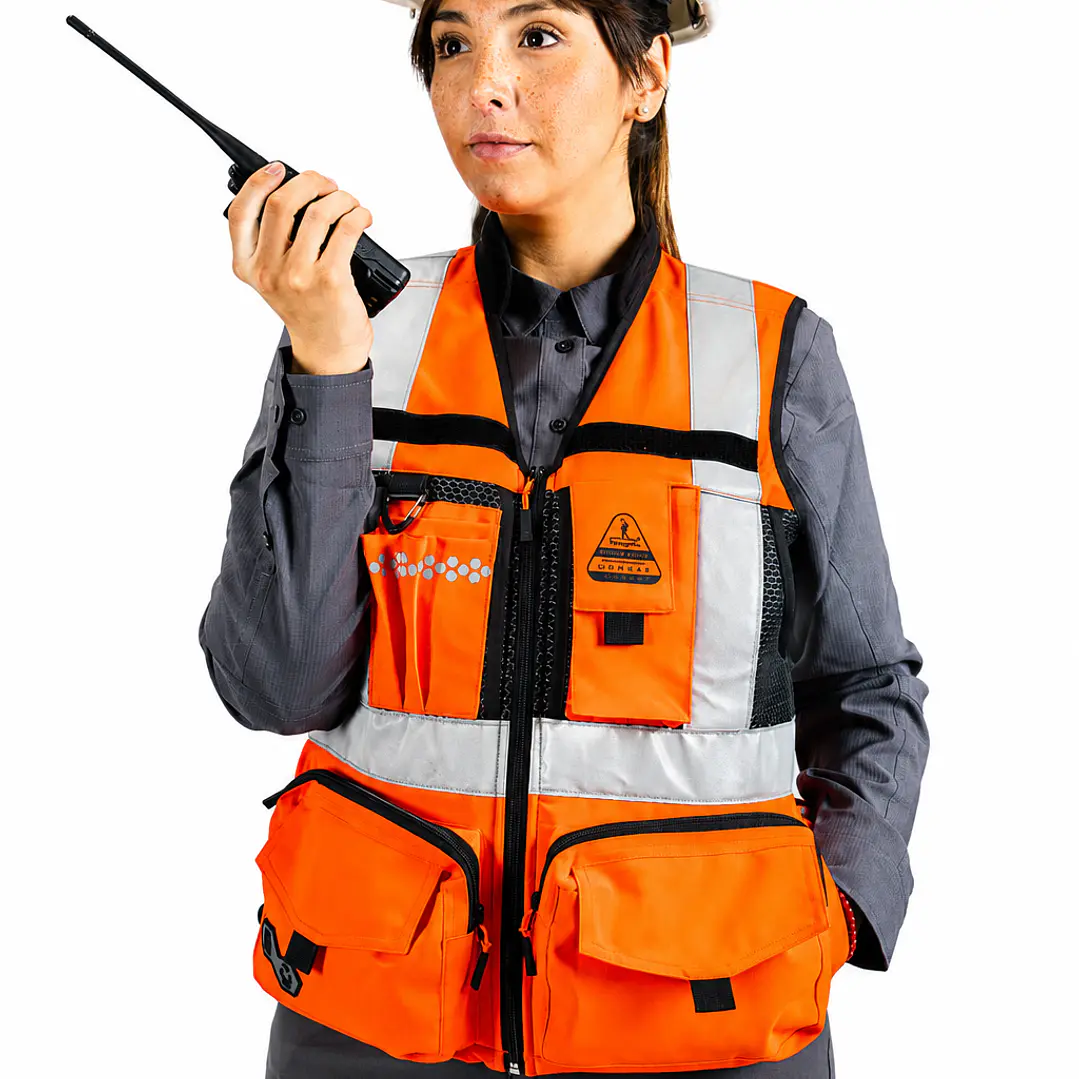 Chaleco Geólogo Peregrin N1 Phoenix Mujer Salmon HI VIS Premium 1