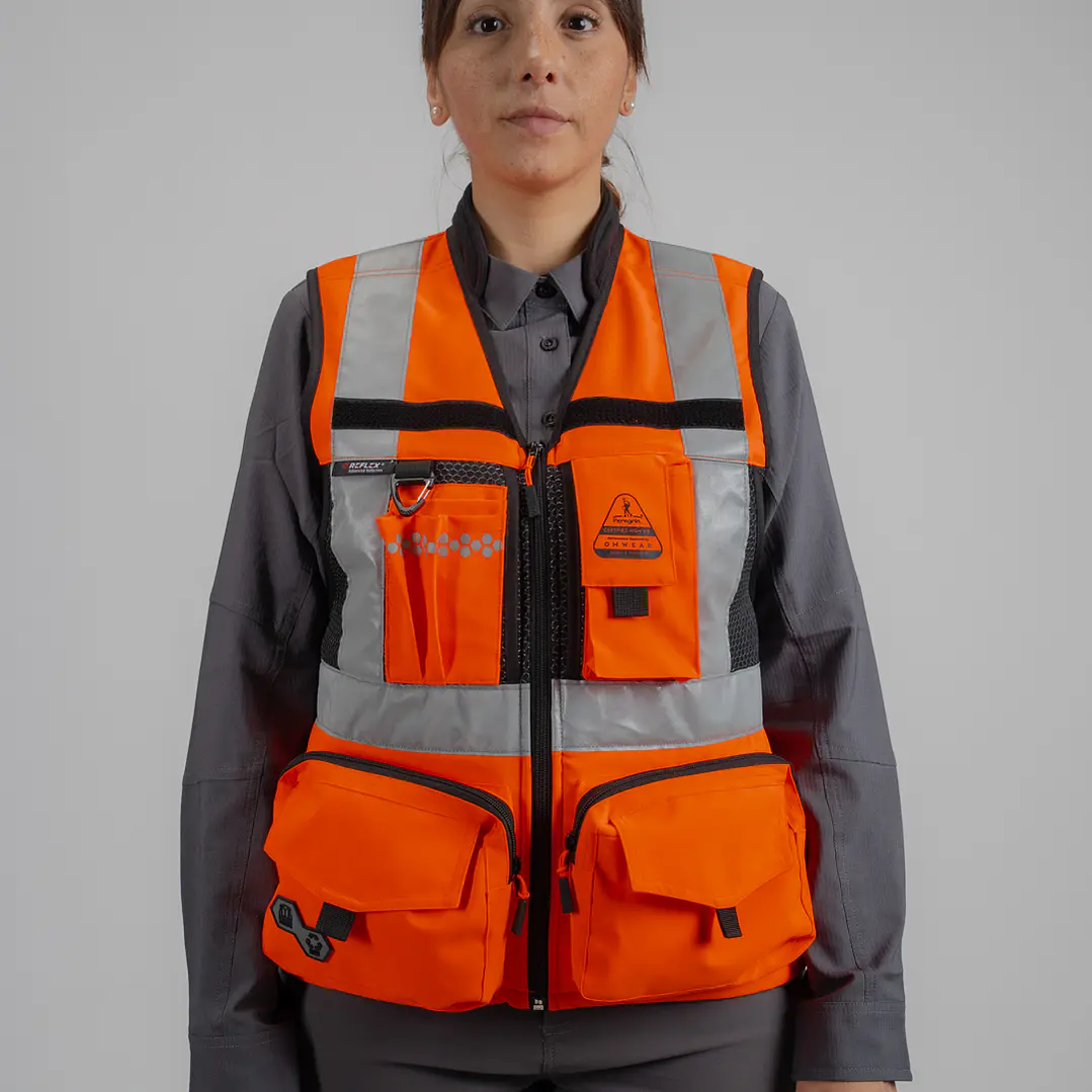 Chaleco Geólogo Peregrin N1 Phoenix Mujer Salmon HI VIS Premium 3