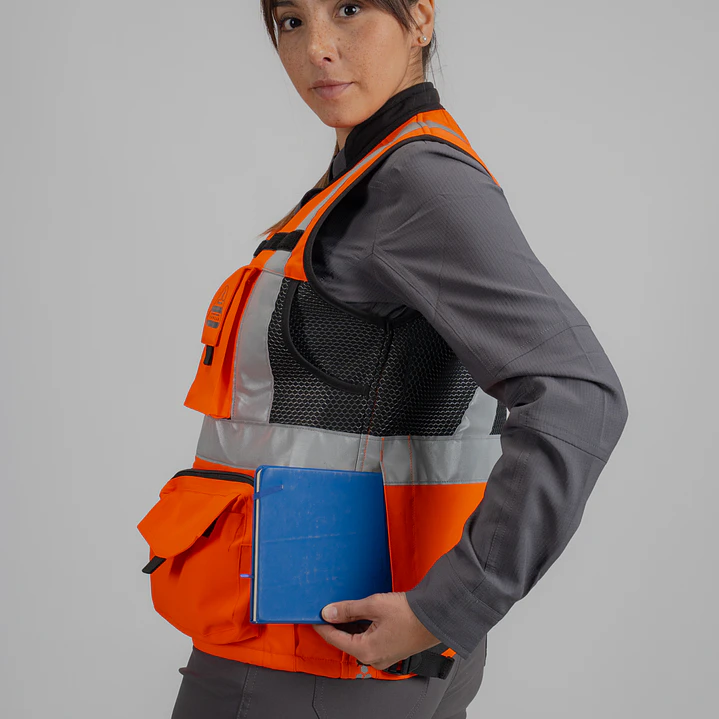 Chaleco Geólogo Peregrin N1 Phoenix Mujer Salmon HI VIS Premium 9