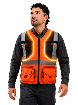 Chaleco Geólogo Peregrin Gamma con Sistema Lumínico LED Unisex