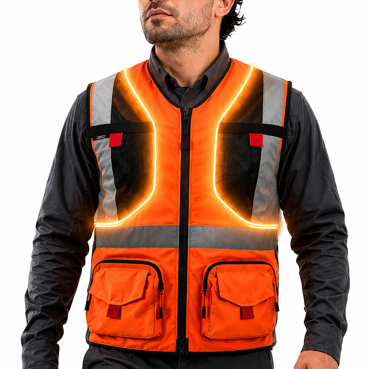 Chaleco Geólogo Peregrin Gamma con Sistema Lumínico LED Unisex 1